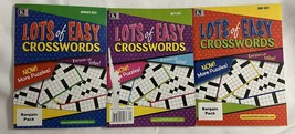 Lot of (3) Kappa  Lots Of Easy Crosswords Puzzle Books Crossword Puzzles 2021 - £14.38 GBP