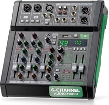Pyle 6-Ch Audio Mixer Bluetooth 5.0 DJ Controller w/ Digital Effects - $83.69