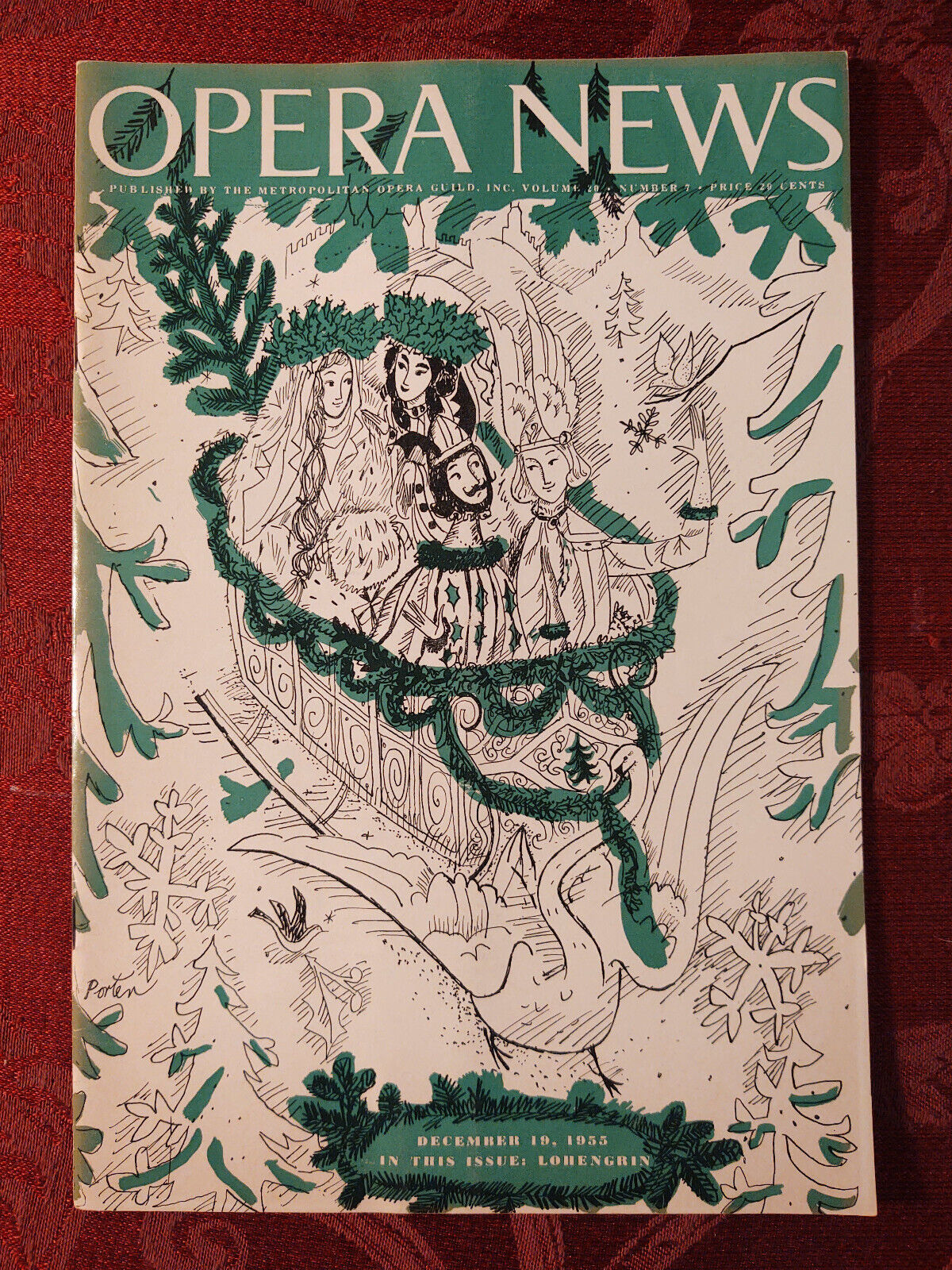 METROPOLITAN OPERA NEWS Magazine December 19 1953 Wagner&#39;s Lohengrin - $14.40