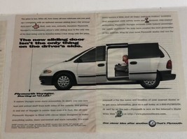 1998 Plymouth Voyager 2-page Vintage Print Ad Advertisement pa19 - $7.91