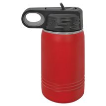 Red 12oz Double Wall Insulated Stainless Steel Sport Bottle w/ Flip Top ... - £13.70 GBP