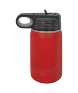 Red 12oz Double Wall Insulated Stainless Steel Sport Bottle w/ Flip Top ... - £13.98 GBP