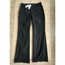 Banana Republic Wool Martin Fit  Black wide leg pants women size 6 - £65.25 GBP