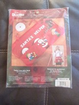 Bucilla Plaid SANTA'S HELPER Felt Apron Kit 84789 Christmas Santa 2002 NEW - $23.74