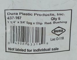 Dura Plastic Products 437 167 Spigot x Slip Reducer Bushing 1-1/4" X 3/4" image 4