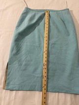 Kasper Women's Blue Rear Zip & Side Slit Pull-On Skirt Size 8 Measured Waist 28" image 5