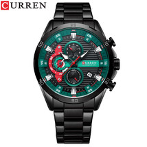 CURREN Men Watch Sports Mens Watches Full Steel Luminous Waterproof Wristwatch M - $51.38
