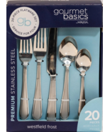 Mikasa Gourmet Basics Westfield Frost 20 Piece Flatware Set - $541.99 MXN