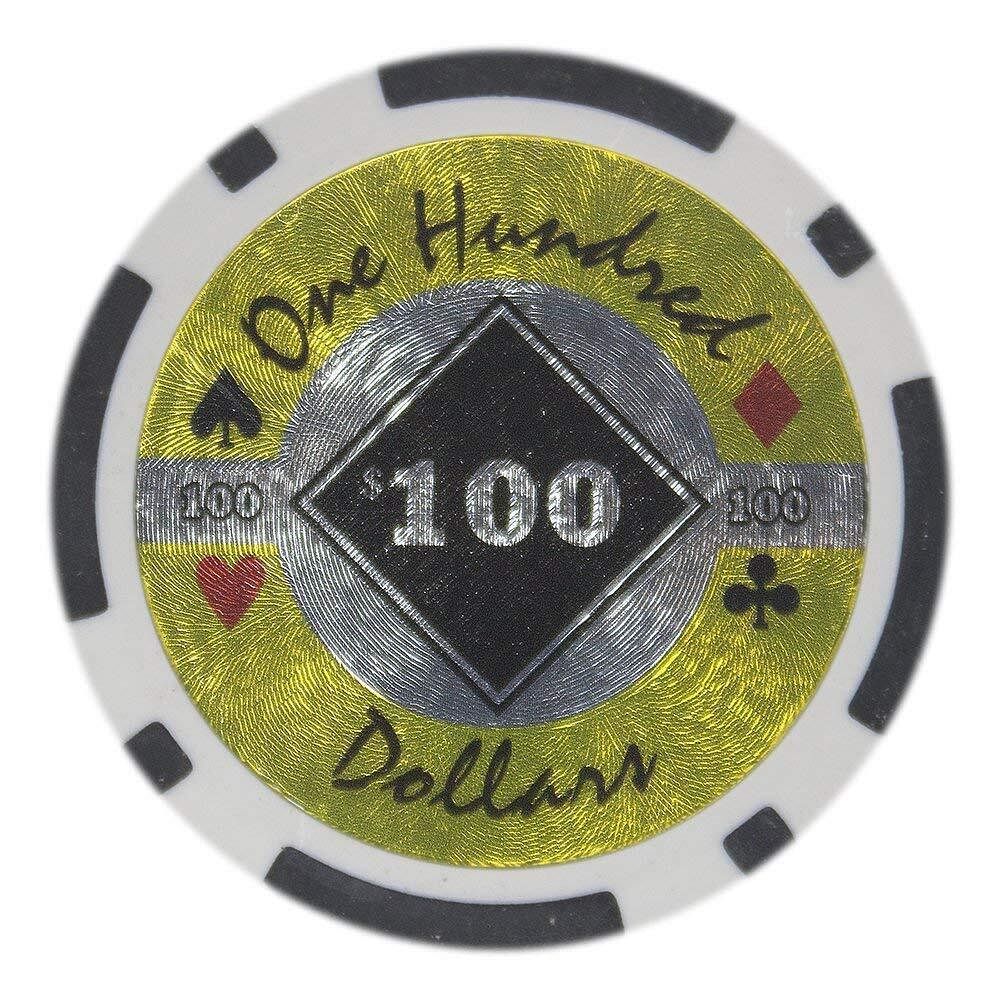 Black Diamond Holo Inlay 14-gram Poker Chips (25-pack) - Clay Composite - $16.99