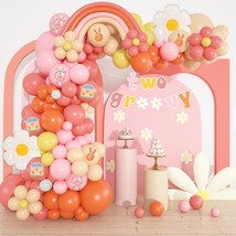 183Pcs Groovy Balloons Arch Garland Kit, Two Groovy Party Decorations Girl - £20.40 GBP