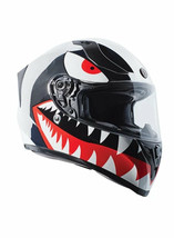 TORC T-15B Chrome Flying Tiger Full Face Street Bluetooth Motorcycle Helmet - £224.24 GBP