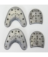 Metal Shoe Taps Marbo Vintage Sets of  Heel #4  1.9&quot; x 1.6&quot;  Toe #3  2.4... - $25.66 CAD