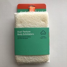 CleanLogic Sustainable Dual Texture Organic Cotton Body Exfoliators, 2-Count - £7.81 GBP