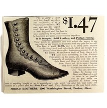 Mooar Bros Dongola Leather Boots 1894 Advertisement Victorian Footwear A... - £9.99 GBP