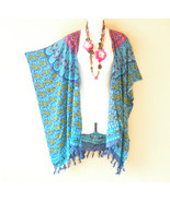 CB678 Floral Plus Size Cardigan Duster Jacket Kaftan Cover up - 2X, 3X, ... - $24.90