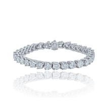 Diana M Jewels 7.85Cts 3 Prong Round Tennis Bracelet Size One Size - €5.064,59 EUR