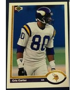 1991 Upper Deck # 56 CRIS CARTER Ohio State Minnesota Vikings Near Mint - £5.12 GBP