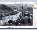 Birds Eye View Along River Bank Sharon Vermont VT 1907 UDB Postcard P14 - $8.86