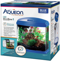 Aqueon LED MiniBow 1 SmartClean Aquarium Kit Blue - £47.50 GBP