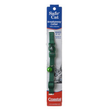 Safe Cat Adjustable Nylon Breakaway Collar Hunter Green 1 count Safe Cat Adjusta - £11.92 GBP