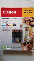 Genuine CANON CLI-251XL B/C/M/Y Ink Cartridges, 4-Pack - £49.49 GBP