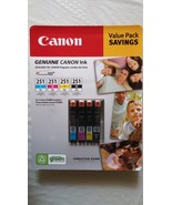 Genuine CANON CLI-251XL B/C/M/Y Ink Cartridges, 4-Pack - £48.74 GBP