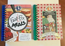 Lot of 2 Gooseberry Patch cookbooks - Fast-Fix Meals and Old-Fashioned Christmas - £10.38 GBP