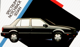 Postcard 1986 Chevrolet Spectrum Notchback Sedan Automobile Car 86 Vintage - £6.62 GBP