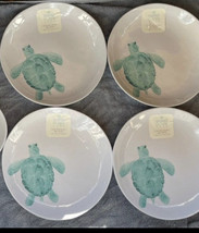 Sigrid Olsen Sea Life Aqua Turtles Melamine Dinner Plates 11” Set of 4 New - £39.84 GBP