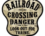 Railroad Crossing Laser Cut Metal Sign  36&quot; - £314.51 GBP