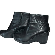 Dansko Faith Wedge Boot Black Women&#39;s Size US 8.5 EUR 39 Combat Grunge L... - $812.54 MXN