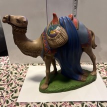Vintage Holland Mold Camel Hand Painted Standing Christmas Nativity Scene 8.5&quot;  - £23.98 GBP