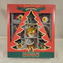9 Christopher Radko Glass Shiny Brite Christmas Ornaments Vtg 1940’s Design - £27.22 GBP