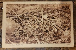 1939 Air View Of New York World&#39;s Fair Vintage Official Postcard - £3.36 GBP