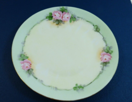 Vintage Bavaria Germany Porcelain Decorative Rose Floral Wreath small plate 6&quot; - £11.87 GBP