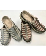 Easy Spirit Mules Traveltime Clogs Womens Striped Glitter Sneakers Slip ... - £52.60 GBP