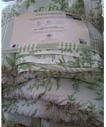 Laura Ashley Full/Queen Comforter/2 Shams Bedford Reversible  Green/whit... - $121.19