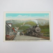 Train Postcard Base Station &amp; Trains Ascending Mt. Washington New Hampshire 1932 - $9.99