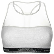 Emporio Armani Sporty Lace Visibility Bralette White/Blue ( S ) - £63.28 GBP