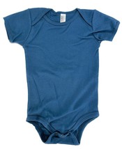 Organic Baby One-Piece Short-Sleeve Top by American Apparel, Blue, 12-18... - $6.99