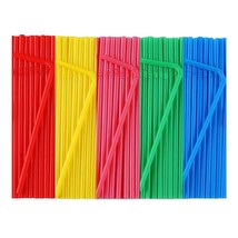 500 Pcs Colorful Disposable Plastic Flexible Straws.(0.23&#39;&#39; Diameter And 7.7&quot; Lo - £20.77 GBP