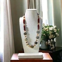 Agate, quartz, carnelian Stone Necklace by Holley’s Cre8tions - £35.55 GBP