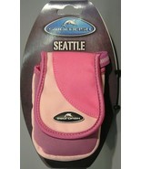 PINK Padded Compact Camera Case/Pouch, Lanyard Belt Hook &amp; Loop 10 x 6.5... - £3.48 GBP