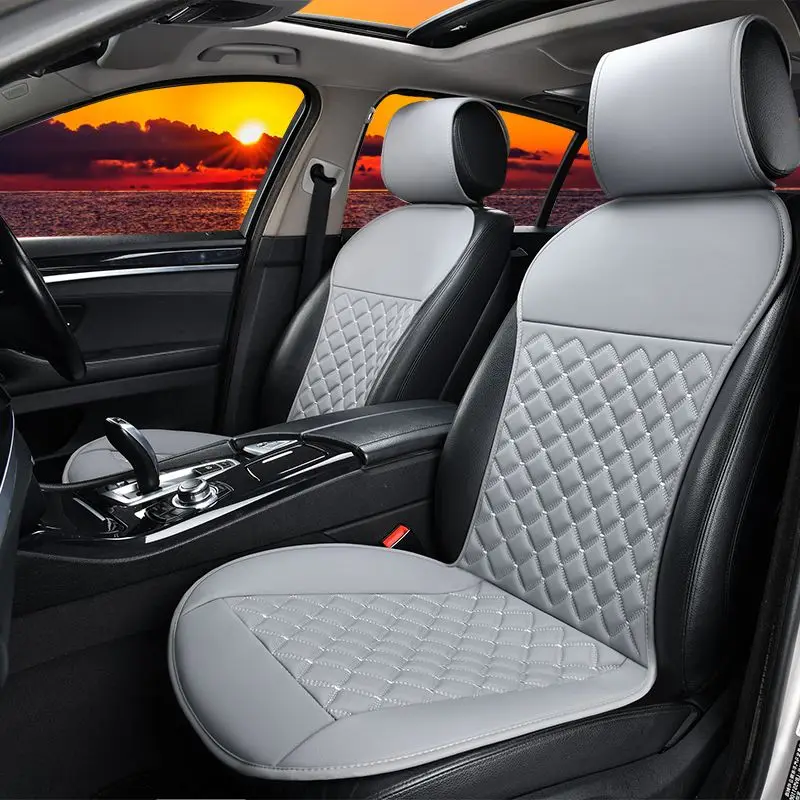 PU Leather Universal Car Seat Cover Diamond Pattern Seat Cushion fit for Most - £27.10 GBP