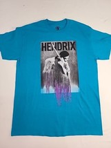 Jimmy Hendrix Band T Shirt Graphic Tee Unisex Size Medium Blue Shirt - £11.73 GBP