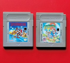 Super Mario Land 1 2 Nintendo Game Boy Original Games Authentic Saves Cleaned - £43.94 GBP