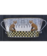 Handmade decoupage NARROW windowsill Planter/basket Winter Scene 12X5 sk... - $977.23 MXN