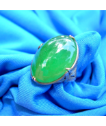 Earth mined Green Jadeite Jade Antique Engagement Ring Deco Victorian Ro... - $365,208.94 CAD
