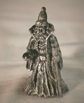Wizard Sorcerer Holding Crystal Ball Staff Fantasy Mythical Magic Resin ... - $19.79