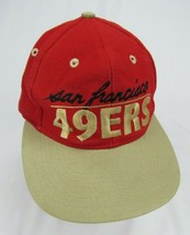 San Francisco 49ers Script Spell Out Snapback Baseball Hat Cap The Game VTG 90s  - £27.86 GBP
